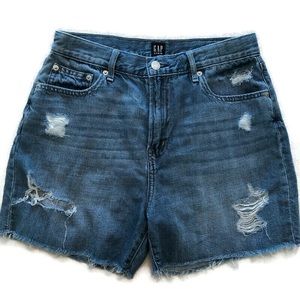 Gap distressed jean shorts